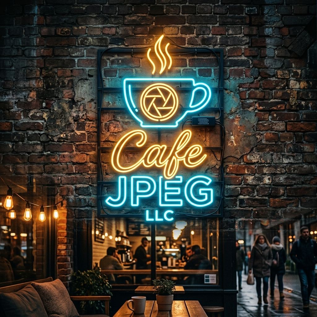 Evening neon signage